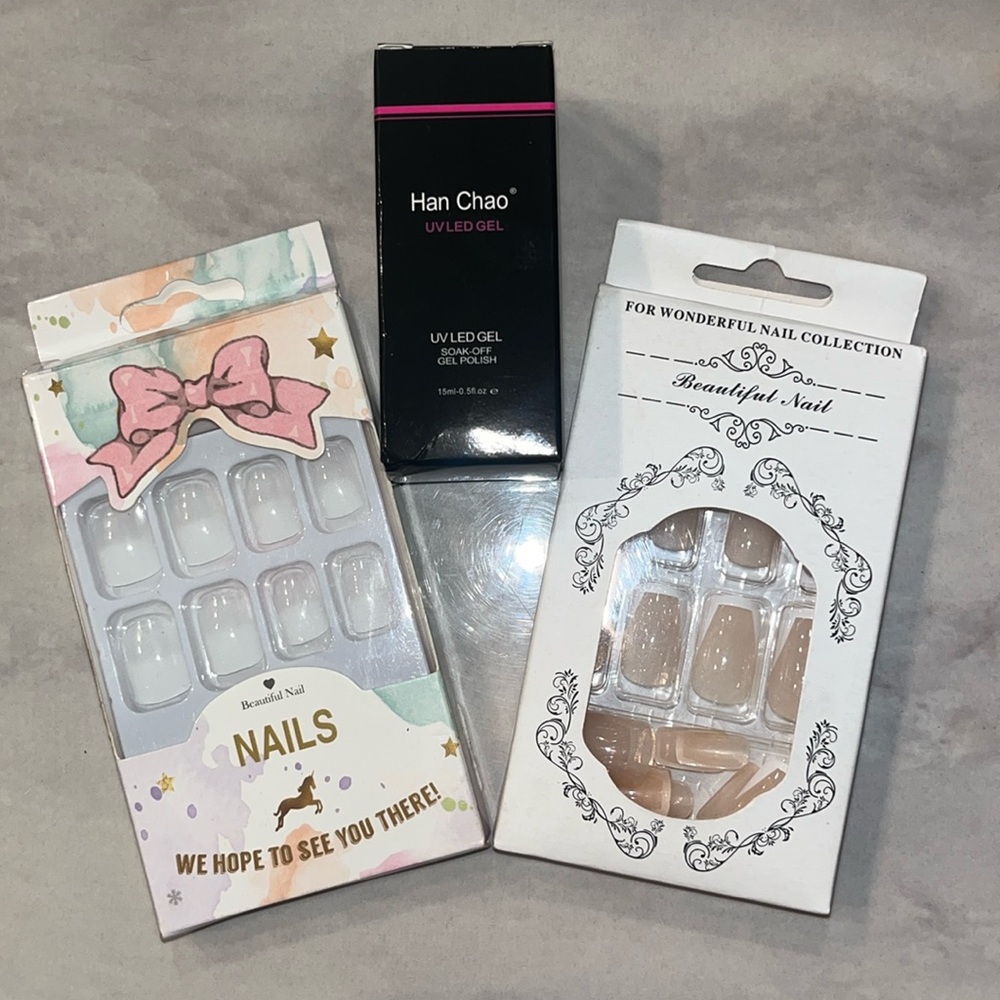 💅🏽Press On Nail + UV Nail Glue Bundle💅🏽